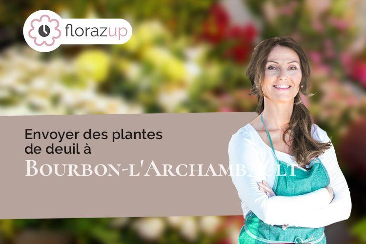 gerbes de fleurs pour un décès à Bourbon-l'Archambault (Allier/03160)