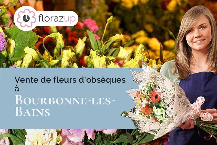 croix de fleurs pour des obsèques à Bourbonne-les-Bains (Haute-Marne/52400)