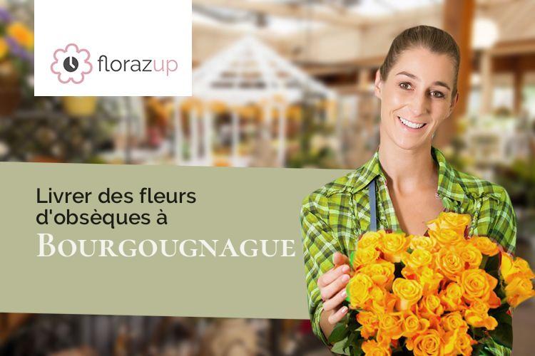 couronnes de fleurs pour un deuil à Bourgougnague (Lot-et-Garonne/47410)