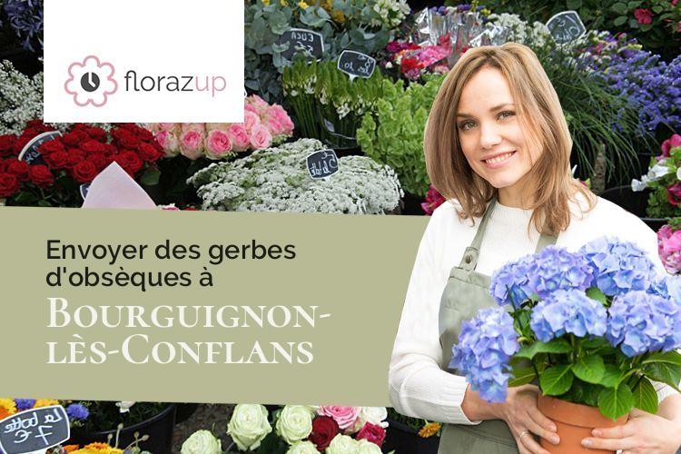 couronnes florales pour un deuil à Bourguignon-lès-Conflans (Haute-Saône/70800)