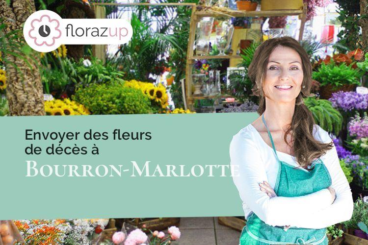 compositions florales pour un deuil à Bourron-Marlotte (Seine-et-Marne/77780)