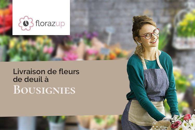 compositions florales pour des funérailles à Bousignies (Nord/59178)