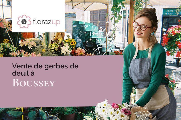 couronnes de fleurs pour un deuil à Boussey (Côte-d'Or/21350)