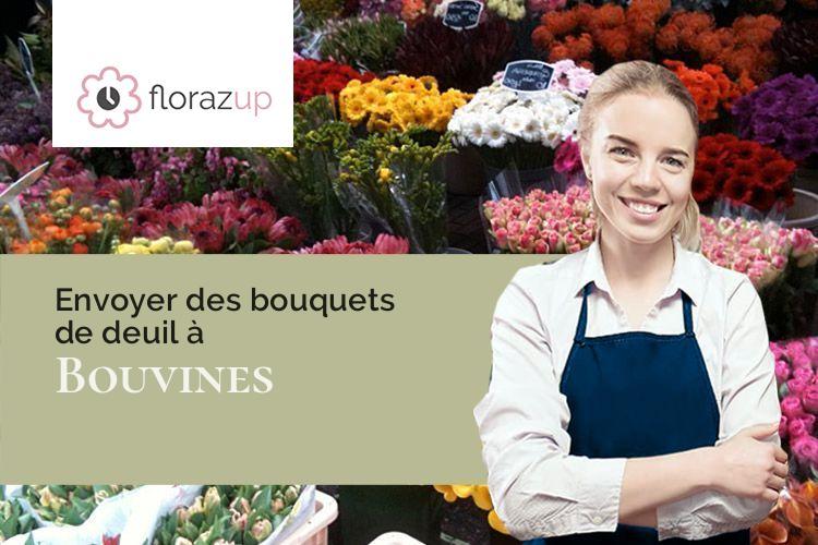 coeurs de fleurs pour un décès à Bouvines (Nord/59830)