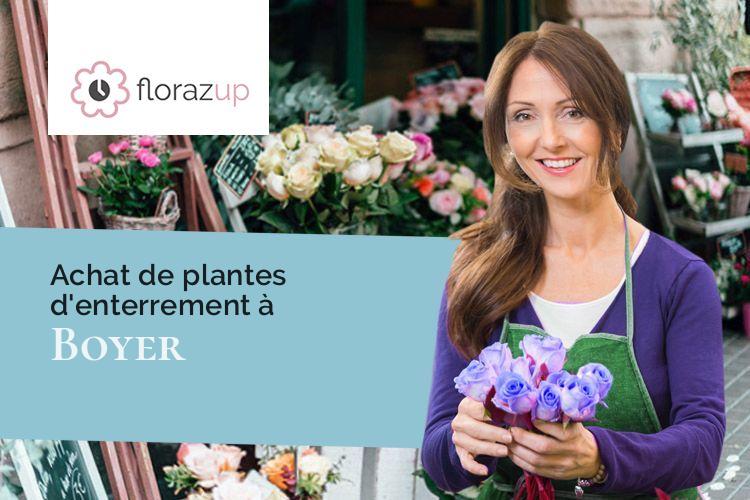 couronnes florales pour des obsèques à Boyer (Saône-et-Loire/71700)