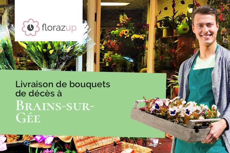 coeurs de fleurs pour des obsèques à Brains-sur-Gée (Sarthe/72550)