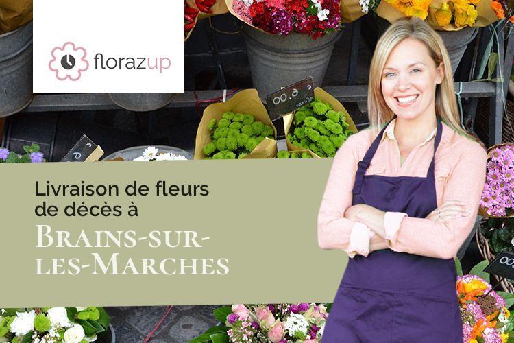 compositions de fleurs pour des funérailles à Brains-sur-les-Marches (Mayenne/53350)