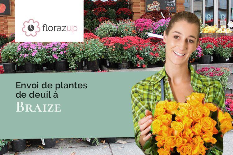 gerbes de fleurs pour des funérailles à Braize (Allier/03360)