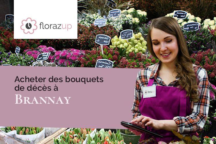 compositions florales pour un décès à Brannay (Yonne/89150)