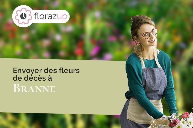 compositions de fleurs pour un enterrement à Branne (Gironde/33420)