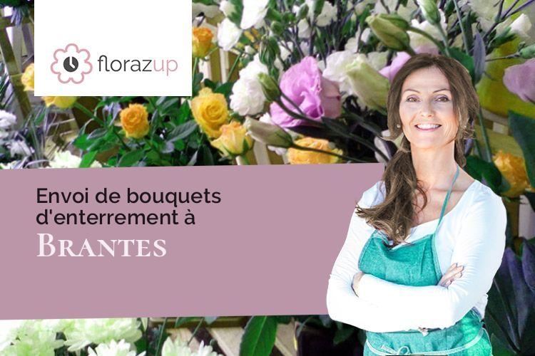 fleurs deuil pour un décès à Brantes (Vaucluse/84390)
