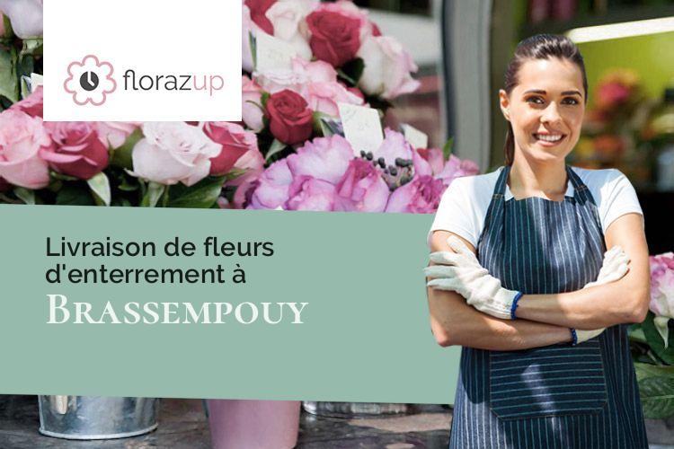 fleurs deuil pour un enterrement à Brassempouy (Landes/40330)