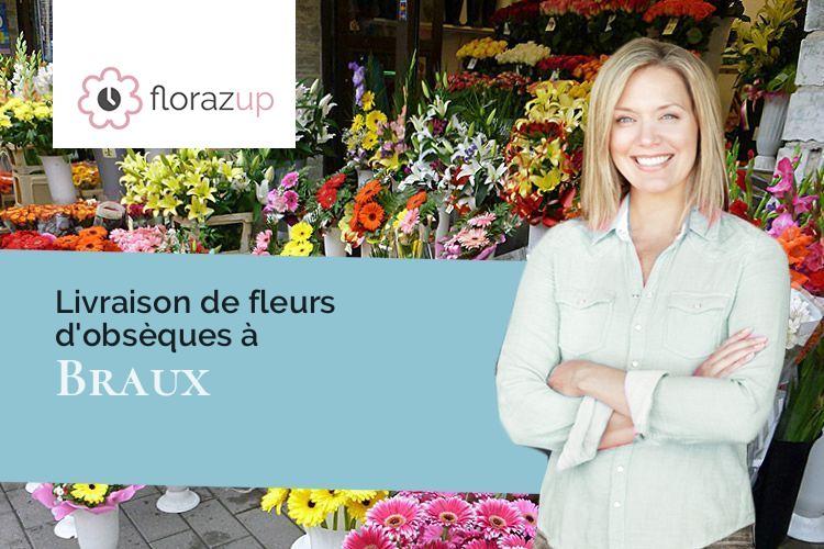 gerbes de fleurs pour un deuil à Braux (Côte-d'Or/21390)