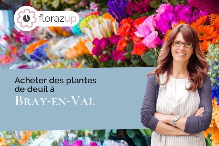 créations de fleurs pour un décès à Bray-en-Val (Loiret/45460)