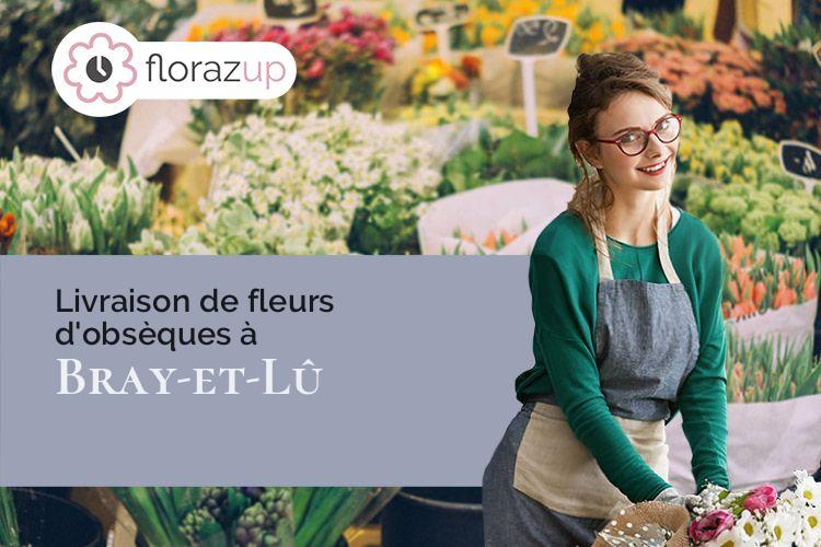 coeur de fleurs pour des obsèques à Bray-et-Lû (Val-d'Oise/95710)
