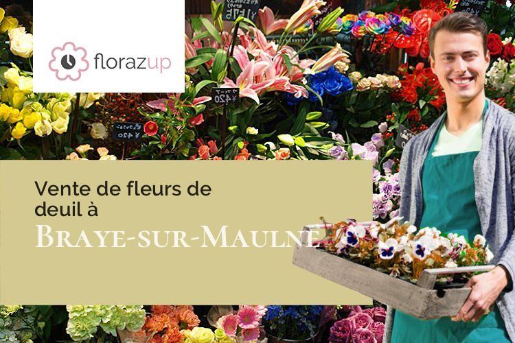 compositions florales pour un enterrement à Braye-sur-Maulne (Indre-et-Loire/37330)