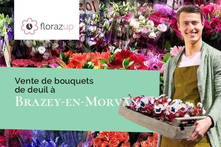 compositions florales pour des obsèques à Brazey-en-Morvan (Côte-d'Or/21430)