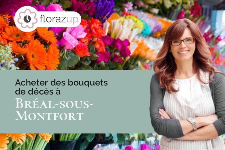 bouquets de fleurs pour un enterrement à Bréal-sous-Montfort (Ille-et-Vilaine/35310)
