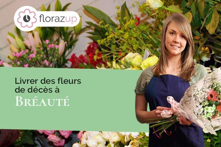 couronnes florales pour un deuil à Bréauté (Seine-Maritime/76110)