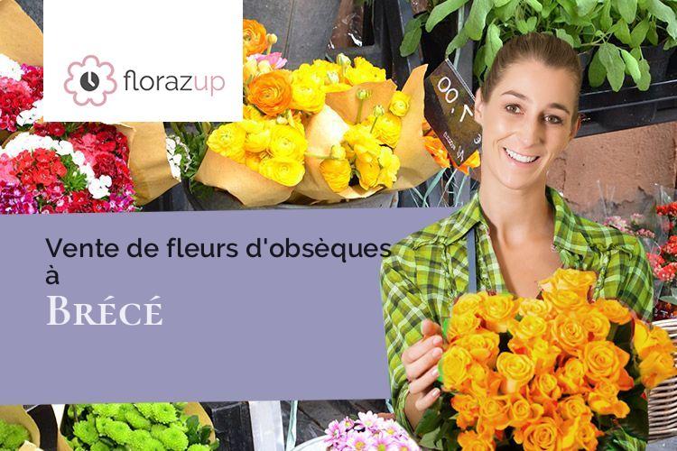 gerbes de fleurs pour un deuil à Brécé (Mayenne/53120)