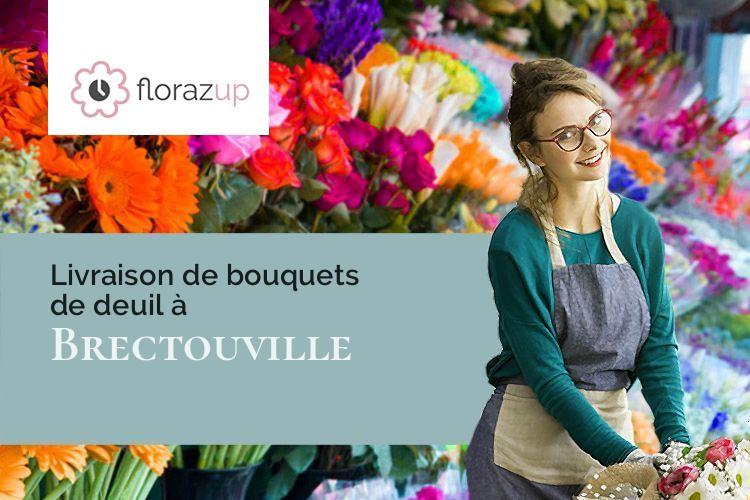 fleurs deuil pour un enterrement à Brectouville (Manche/50160)