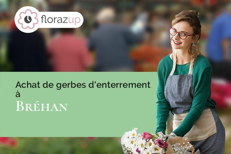 créations de fleurs pour un enterrement à Bréhan (Morbihan/56580)