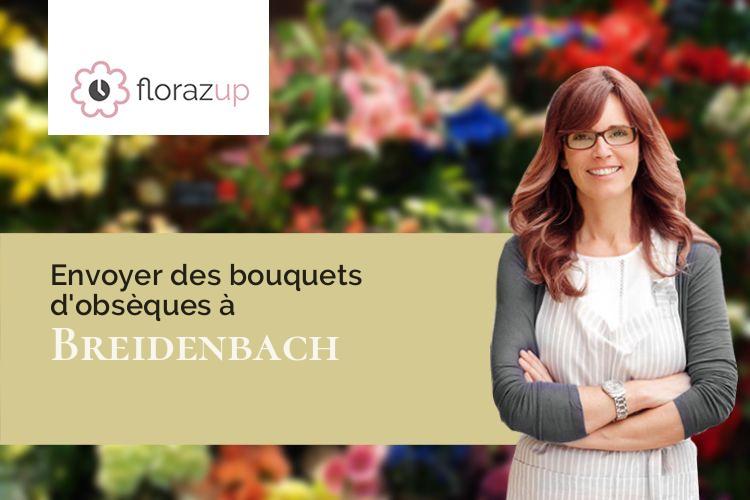 croix de fleurs pour un décès à Breidenbach (Moselle/57720)