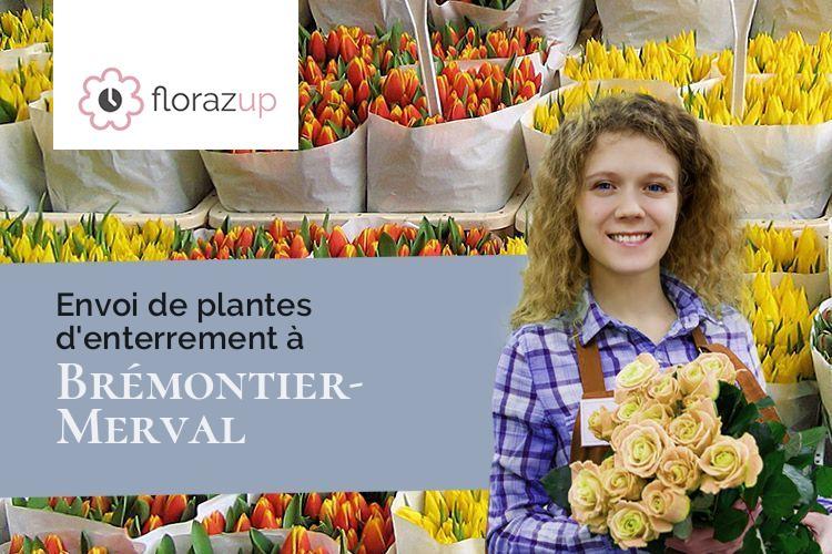 compositions de fleurs pour un enterrement à Brémontier-Merval (Seine-Maritime/76220)