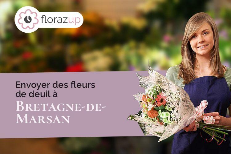 coupes de fleurs pour un enterrement à Bretagne-de-Marsan (Landes/40280)
