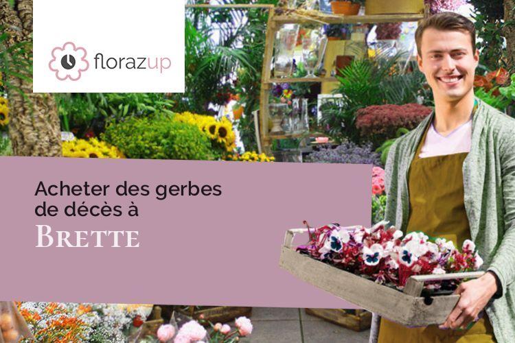couronnes de fleurs pour un deuil à Brette (Drôme/26340)