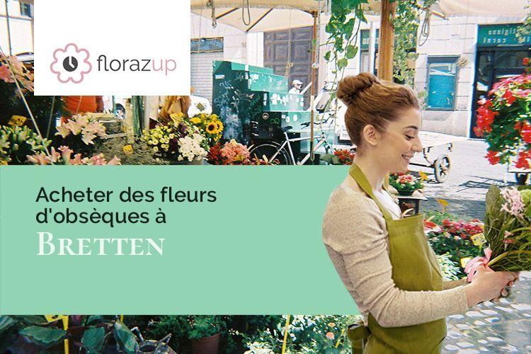 créations de fleurs pour un enterrement à Bretten (Haut-Rhin/68780)