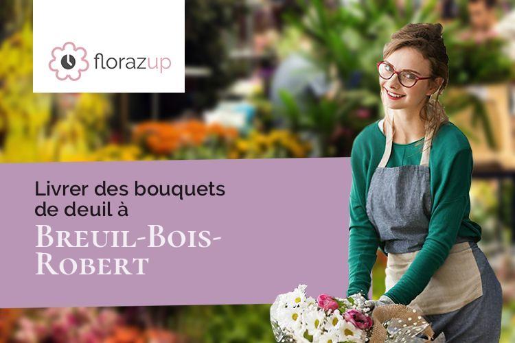 coeurs de fleurs pour un enterrement à Breuil-Bois-Robert (Yvelines/78930)