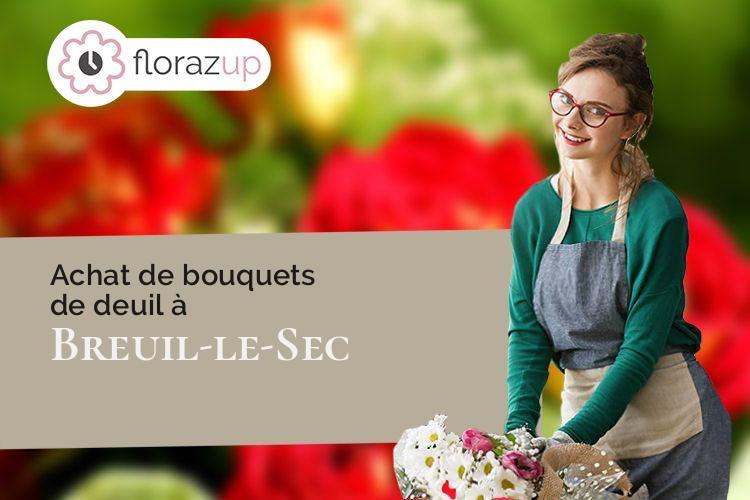 couronnes florales pour des obsèques à Breuil-le-Sec (Oise/60600)