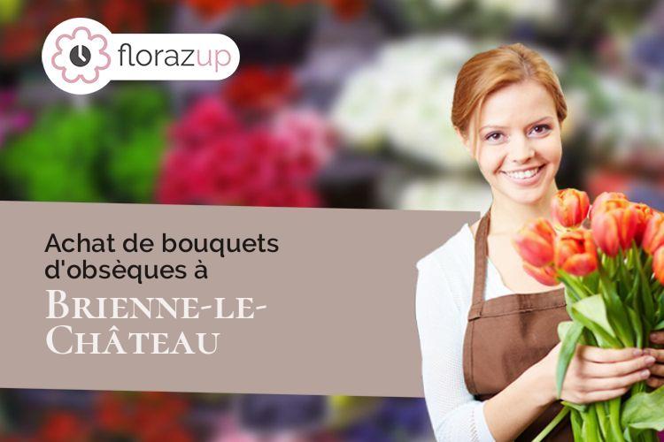 coeur de fleurs pour un décès à Brienne-le-Château (Aube/10500)