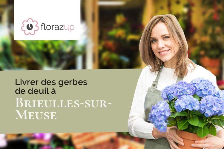 couronnes de fleurs pour une crémation à Brieulles-sur-Meuse (Meuse/55110)