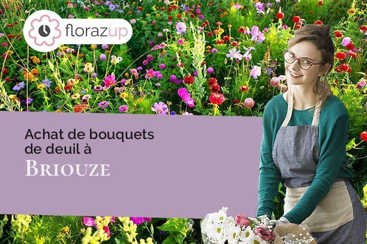 couronnes de fleurs pour des obsèques à Briouze (Orne/61220)