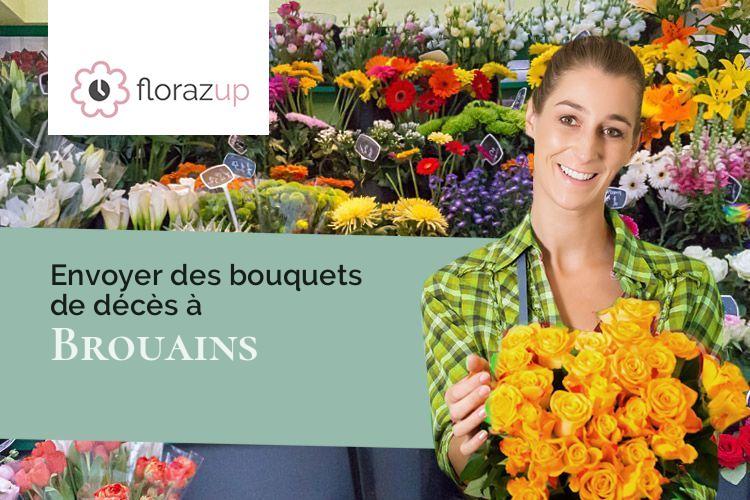 croix de fleurs pour des obsèques à Brouains (Manche/50150)