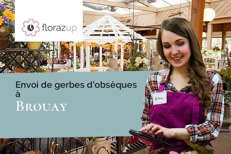 croix de fleurs pour un décès à Brouay (Calvados/14250)