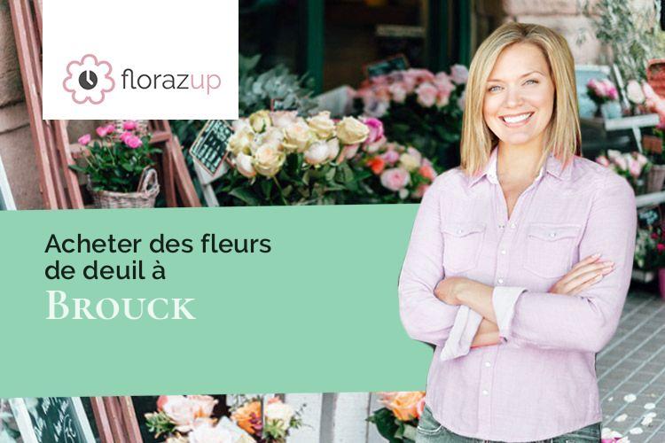 couronnes florales pour des obsèques à Brouck (Moselle/57220)