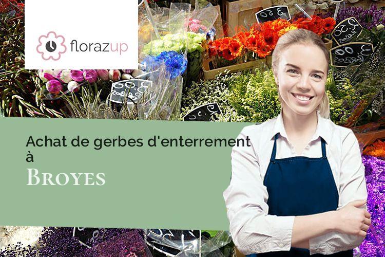 gerbes de fleurs pour un deuil à Broyes (Oise/60120)