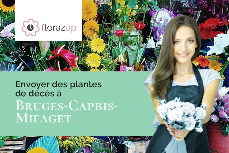 créations florales pour un deuil à Bruges-Capbis-Mifaget (Pyrénées-Atlantiques/64800)
