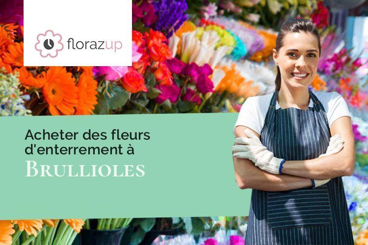 compositions florales pour un enterrement à Brullioles (Rhône/69690)