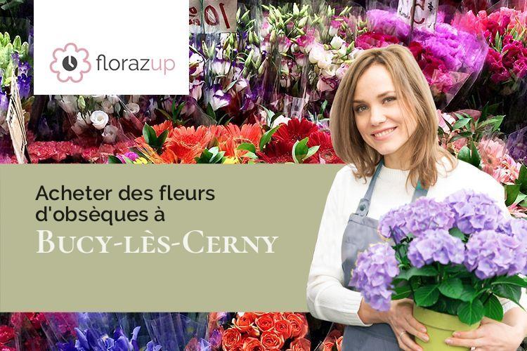 fleurs deuil pour un enterrement à Bucy-lès-Cerny (Aisne/02870)