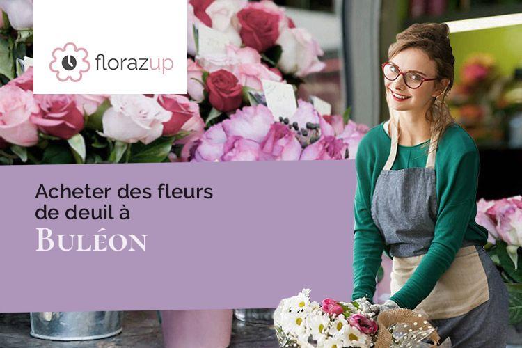 couronnes florales pour un enterrement à Buléon (Morbihan/56420)