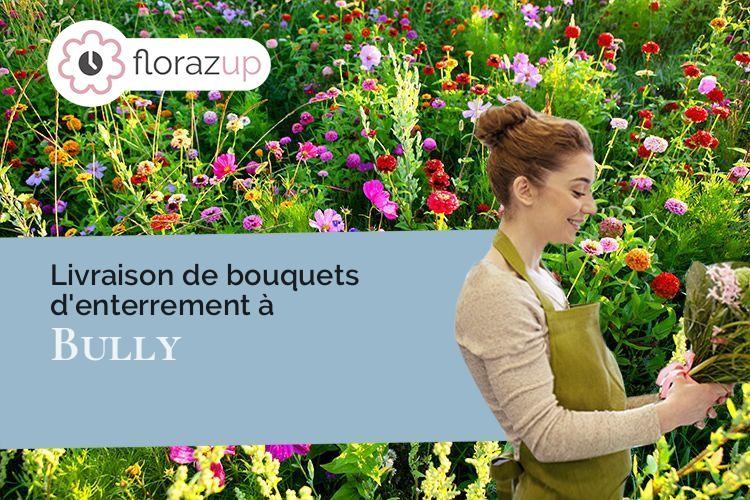 compositions de fleurs pour un deuil à Bully (Rhône/69210)