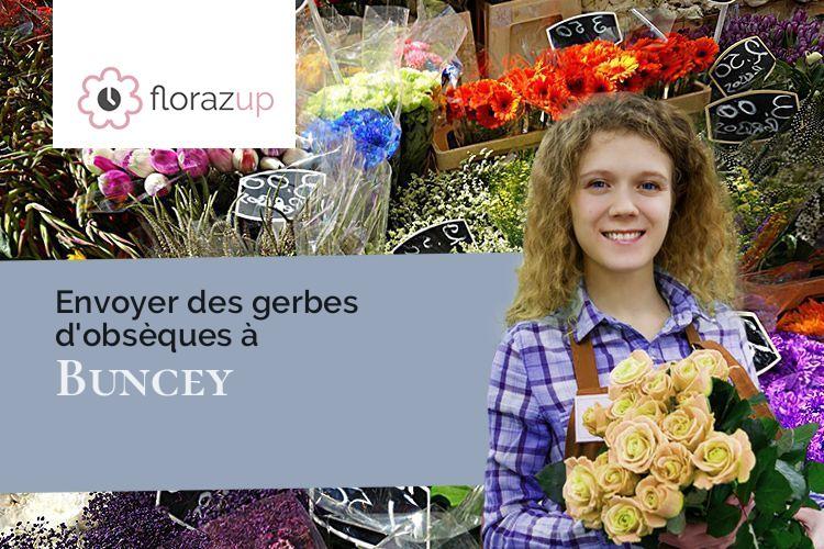 croix de fleurs pour un deuil à Buncey (Côte-d'Or/21400)