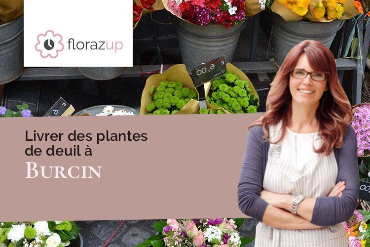 coeurs de fleurs pour un enterrement à Burcin (Isère/38690)