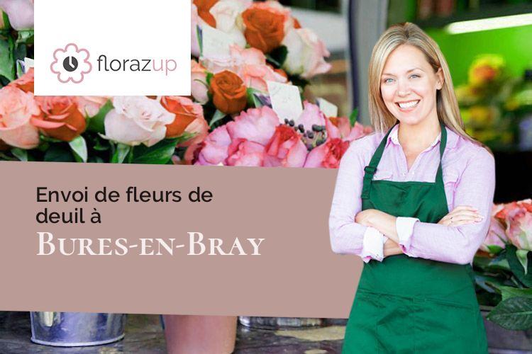 coeurs de fleurs pour un décès à Bures-en-Bray (Seine-Maritime/76660)