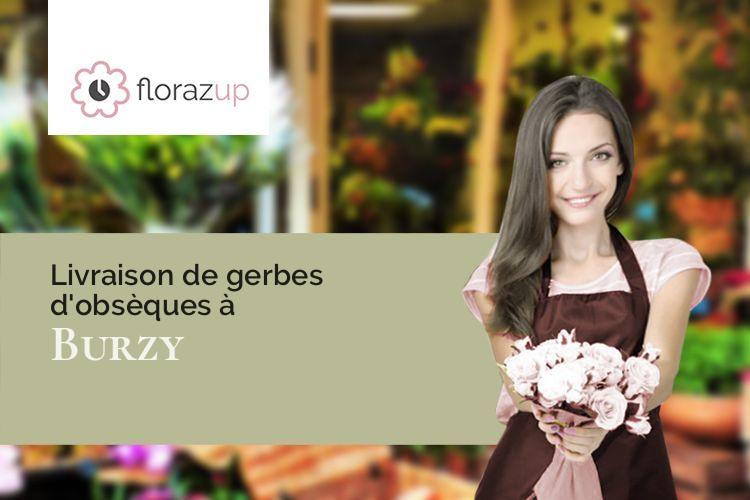 compositions de fleurs pour un enterrement à Burzy (Saône-et-Loire/71460)