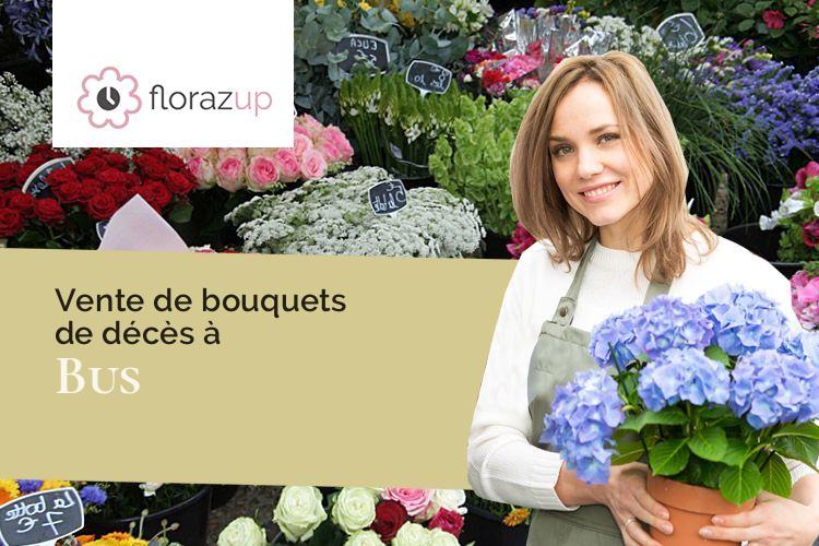 créations de fleurs pour un enterrement à Bus (Pas-de-Calais/62124)
